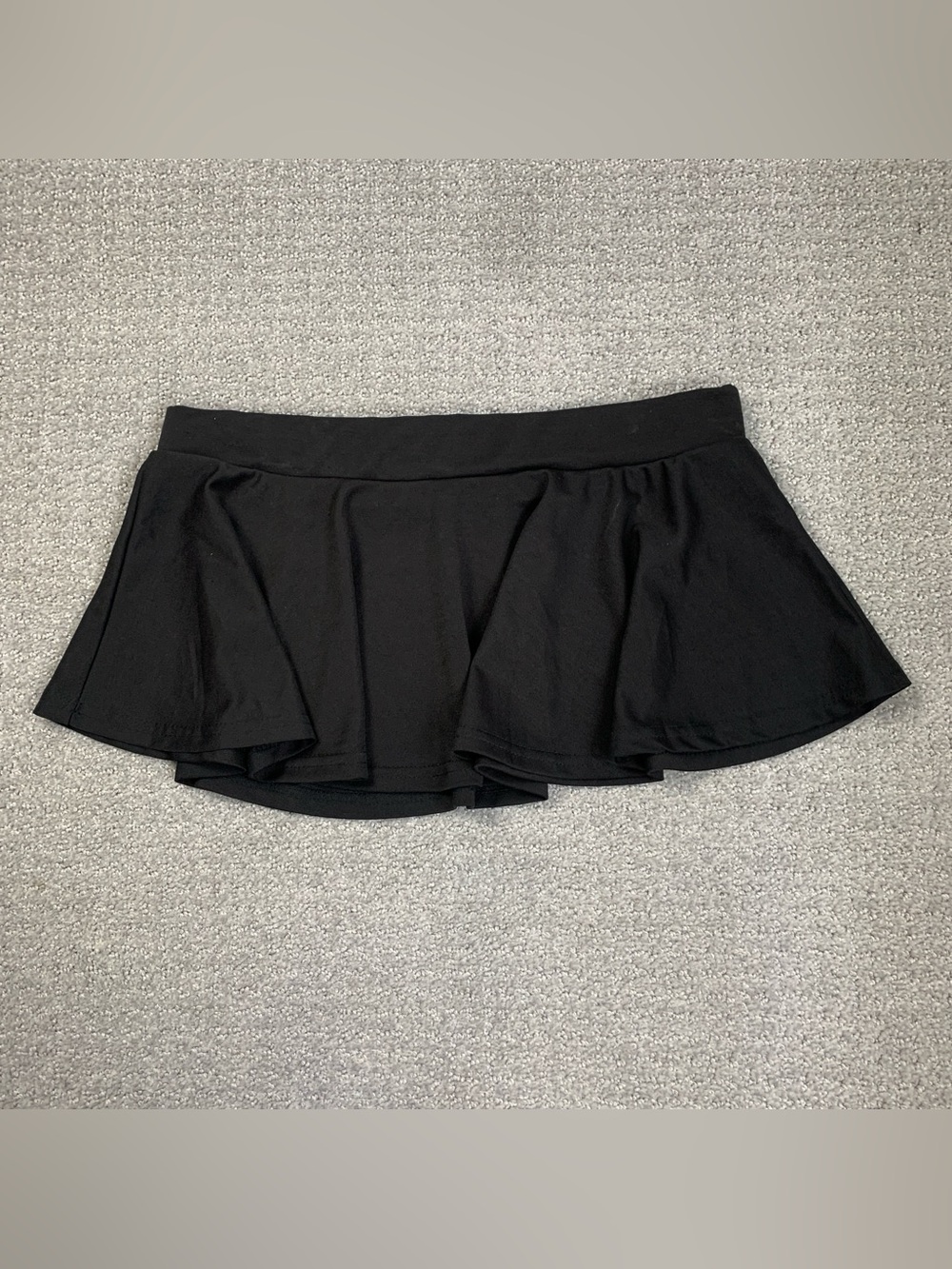 Women's Black Solid Skater Micro Mini Skirt Short Length for layering fits XL